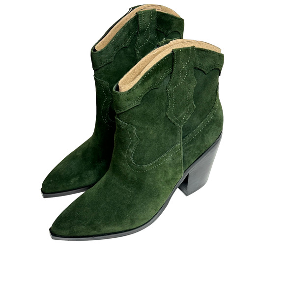 Marc Fisher Dark Green Gona Western Bootie NEW Size 9M - Picture 2 of 10